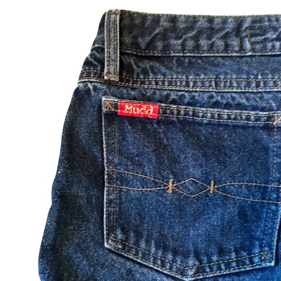 Vintage MUDD Medium Wash Y2K Button Fly Low Rise Denim Juniors Shorts 11 - Picture 8 of 10